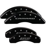 MGP 4 Caliper Covers Engraved Front Gen 5/Camaro Engraved Rear Gen 5/SS Black finish silver ch thumbnail 5