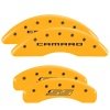 MGP 4 Caliper Covers Engraved Front Gen 5/Camaro Engraved Rear Gen 5/SS Yellow finish black ch thumbnail 8