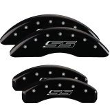 MGP 4 Caliper Covers Engraved Front & Rear Gen 5/SS Black finish silver ch thumbnail 3