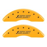 MGP 4 Caliper Covers Engraved Front & Rear Gen 5/SS Yellow finish black ch thumbnail 4