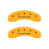 MGP 4 Caliper Covers Engraved Front & Rear With out stripes/Dodge Yellow finish black ch thumbnail 1