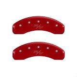 MGP 4 Caliper Covers Engraved Front & Rear Vintage Style/RT Red finish silver ch thumbnail 2