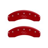 MGP 4 Caliper Covers Engraved Front & Rear Vintage Style/RT Red finish silver ch thumbnail 9