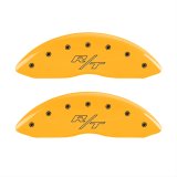 MGP 4 Caliper Covers Engraved Front & Rear Vintage Style/RT Yellow finish black ch thumbnail 1