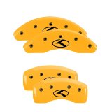 MGP 4 Caliper Covers Engraved Front & Rear Circle K/Kia Yellow finish black ch thumbnail 7