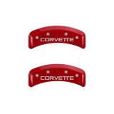 MGP 4 Caliper Covers Gloss Red Engraved with Corvette C4 (Full Kit 4 Pieces) thumbnail 3