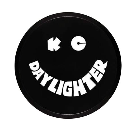 KC HiLiTES 6in. Round Hard Cover for Daylighter/SlimLite/Pro-Sport (Single) - Black w/White Smile thumbnail 2