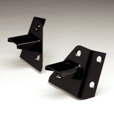 KC HiLiTES 86-95 Jeep YJ Windshield Hinge Light Mount Bracket Set (Pair) - Black thumbnail 1