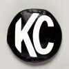 KC HiLiTES 8in. Round Soft Cover (Pair) - Black w/White KC Logo thumbnail 4