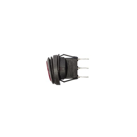 KC HiLiTES Illuminated LED 10A Round Rocker Light Switch - Red thumbnail 1