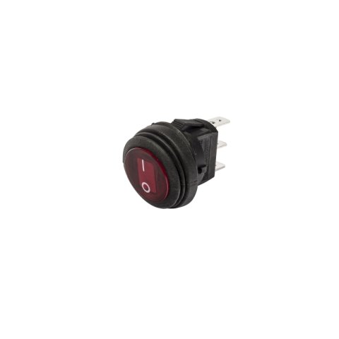 KC HiLiTES Illuminated LED 10A Round Rocker Light Switch - Red thumbnail 2