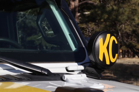 KC HiLiTES 6in. Round Soft Cover (Pair) - Black w/Yellow KC Logo thumbnail 9