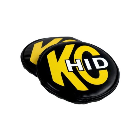 KC HiLiTES 8in. Round Soft Cover HID (Pair) - Black w/Yellow Brushed KC Logo thumbnail 6