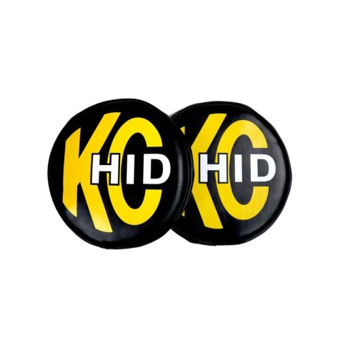 KC HiLiTES 8in. Round Soft Cover HID (Pair) - Black w/Yellow Brushed KC Logo thumbnail 9