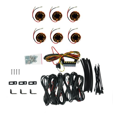 KC HiLiTES Cyclone V2 LED - Rock Light - 6-Light System - Amber - 5W Flood Beam thumbnail 1