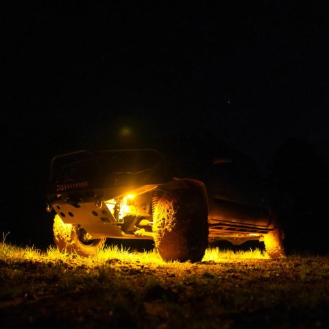 KC HiLiTES Cyclone V2 LED - Rock Light - 6-Light System - Amber - 5W Flood Beam thumbnail 3