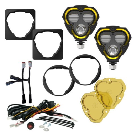 KC HiLiTES FLEX ERA 3 Dual Mode SAE Fog Lights - 2-Light Master Kit for Jeep Aftermarket Bumpers thumbnail 2