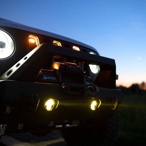 KC HiLiTES FLEX ERA 3 Dual Mode SAE Fog Lights - 2-Light Master Kit for Jeep Aftermarket Bumpers thumbnail 9