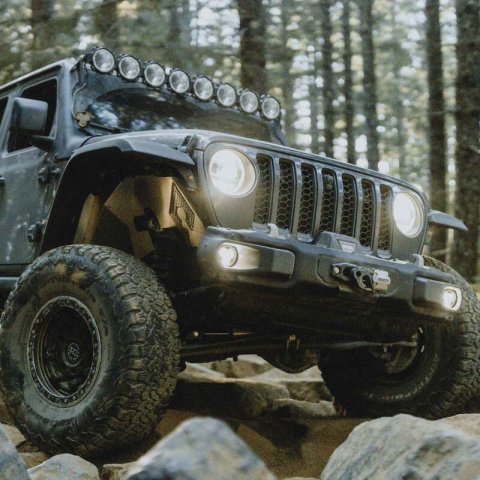 KC HiLiTES FLEX ERA 3 Dual Mode SAE Fog Lights - 2-Light Master Kit for Jeep JK/JL/JT Steel Bumpers thumbnail 4