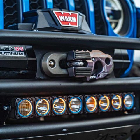 KC HiLiTES FLEX ERA LED Light Bar Bezel Kit for 10in. Segments - Blue thumbnail 4