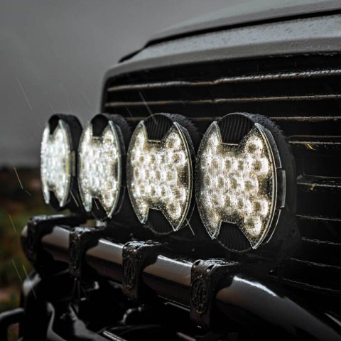 KC HiLiTES SlimLite 8in. LED Light Shield SAE Driving (Shield Only) - Clear thumbnail 5