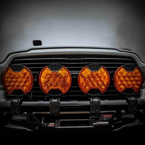KC HiLiTES SlimLite 8in. LED Light Shield Driving (Shield Only) - Amber thumbnail 4