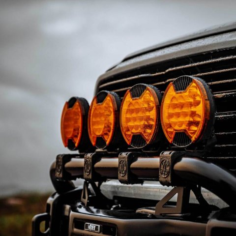 KC HiLiTES SlimLite 8in. LED Light Shield Driving (Shield Only) - Amber thumbnail 5