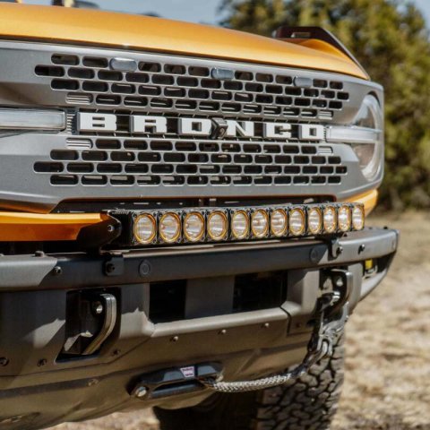 KC HiLiTES 21-24 Ford Bronco Front Bumper Light Bar Mount (For 30in FLEX ERA LED Light Bar) thumbnail 2