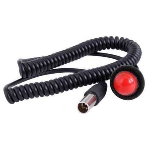 Rugged Radios Hole Mount Steering Wheel Push to Talk (PTT) with Coil Cord for Car Harnesses