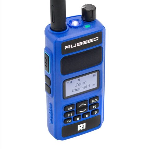 Rugged Radios Rugged R1 - Business Band Two Way Handheld Radio - Digital and Analog Blue thumbnail 2