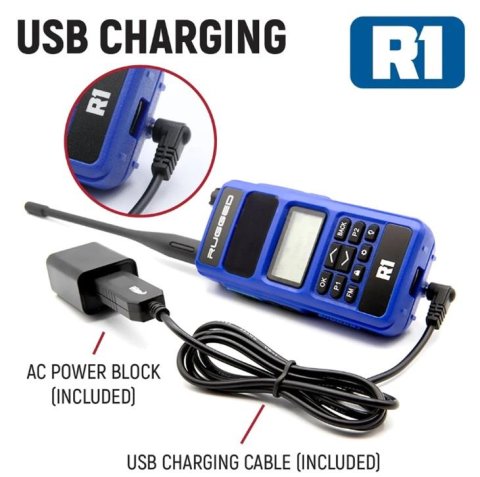 Rugged Radios 2 PACK - Rugged R1 - Business Band Two Way Handheld Radio - Digital and Analog