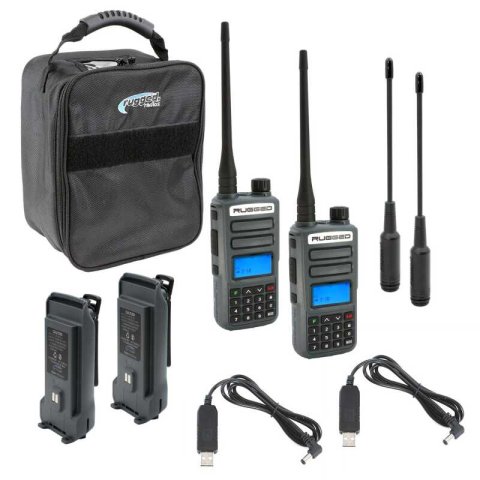 Rugged Radios ADVENTURE PACK - GMR2 PLUS - GMRS / FRS Two Way Handheld Radios with Accessories thumbnail 1