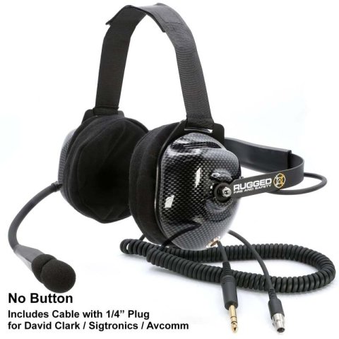 Rugged Radios FHS Behind-The-Head Fire Safety Industrial Headset With Mic On/Off Button / No Cable