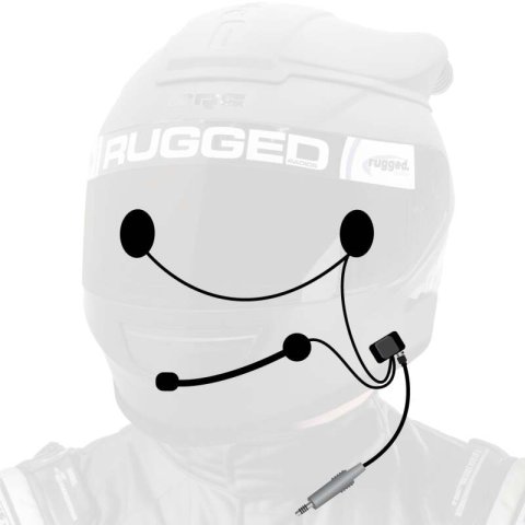 Rugged Radios Wired Offroad and STX Stereo - Helmet Kit w/Alpha Audio Speakers and Mic thumbnail 1