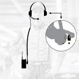 Rugged Radios Crew Chief - H42 Spotter Headset and Rugged Handheld Radio Package - Safety Yellow thumbnail 2