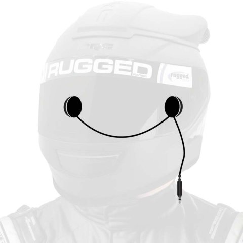 Rugged Radios In-Helmet Speakers with 3.5mm Plug Mono / Standard thumbnail 1