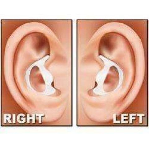 Rugged Radios Rubber Ear Mold Buds for Acoustic Tubes Left Ear / Dark Color