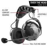 Rugged Radios AlphaBass Carbon Fiber Headset for STEREO and OFFROAD Intercoms Over The Head thumbnail 1