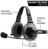 Rugged Radios AlphaBass Carbon Fiber Headset for STEREO and OFFROAD Intercoms Behind The Head thumbnail 2