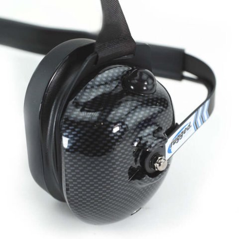Rugged Radios H41 Behind the Head (BTH) Headset for 2-Way Radios - Carbon Fiber thumbnail 1