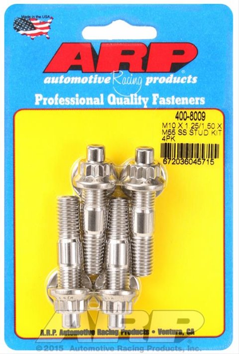 ARP M10 X 1.25/1.50 X 55mm Broached Stud Kit (4 pcs) thumbnail 2