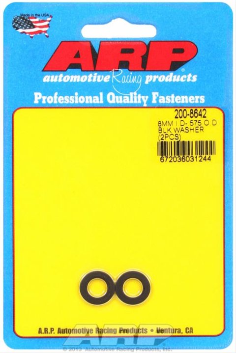 ARP M8 ID 0.575 OD Black Washers (2 pack)