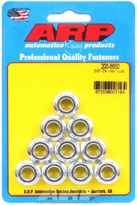 ARP 3/8-24 Hex Nut Kit (10 Pack)