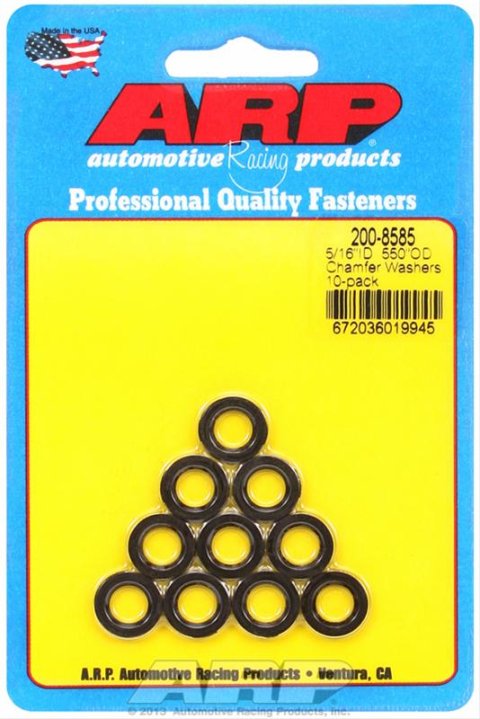 ARP 5/16in ID .550inOD Black Chamfer Washers (10 pack) thumbnail 1