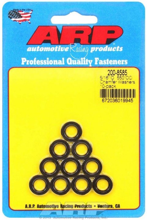 ARP 5/16in ID .550inOD Black Chamfer Washers (10 pack) thumbnail 4