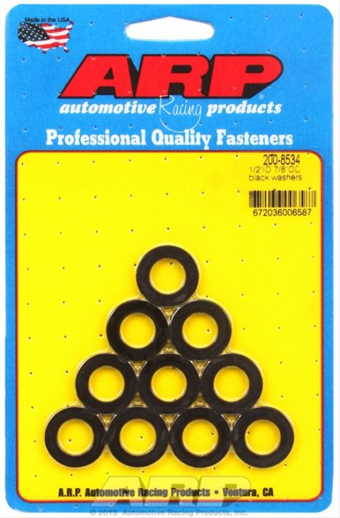 ARP 1/2in ID 7/8inOD Black Washers (Pack of 10)