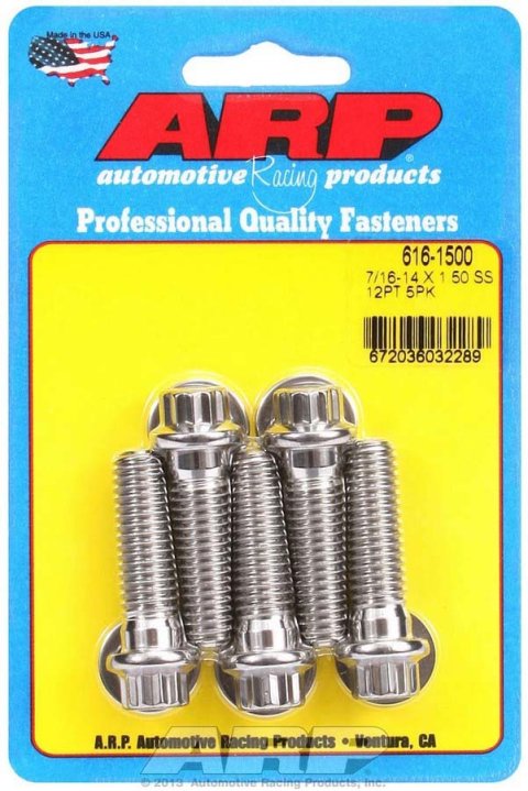 ARP 7/16 Inch -14 x 1.500 12pt SS Bolts (5/pkg) thumbnail 5