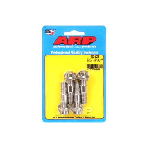 ARP M10 x 1.25 x 48mm Broached 4 Piece Stud Kit thumbnail 3
