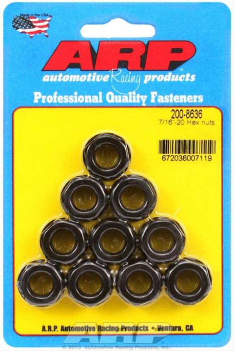 ARP 7/16in-20in Hex Nut Kit 10 Pack thumbnail 2