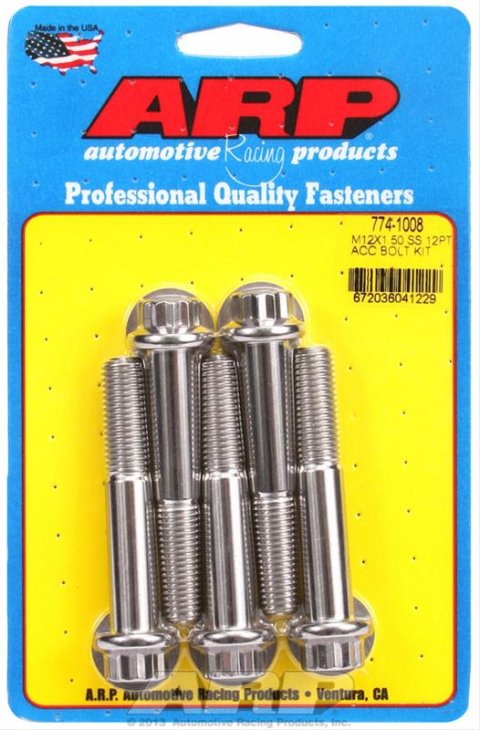 ARP M12 x 1.50 x 70 12pt SS Bolts (5/PKG) thumbnail 2